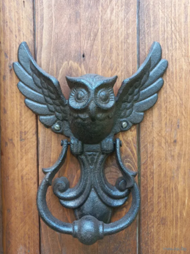Дверной молоток Сова Чугун