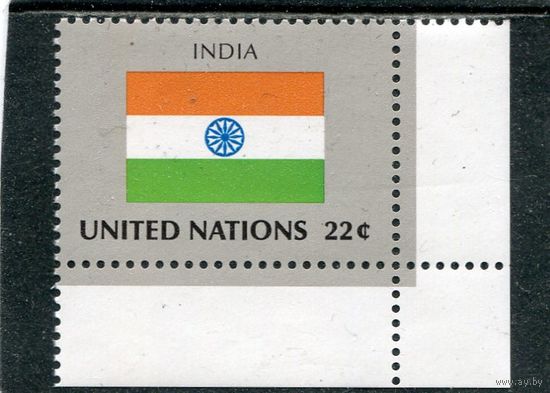 США. Нью-Йорк. Флаг Индии