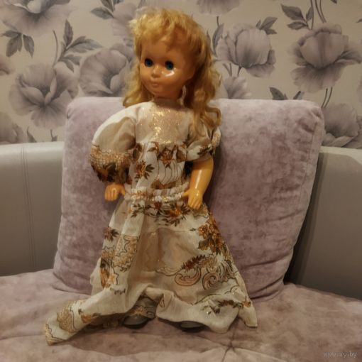 Кукла СССР. Толстый полиэтилен. Из серии "Шагающая"60 см.