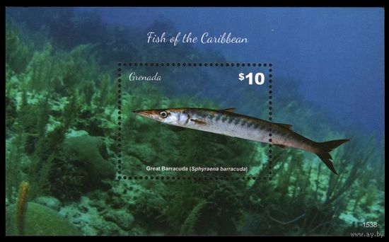 2015 Гренада 7170/B904 Морская фауна 9,00 евро