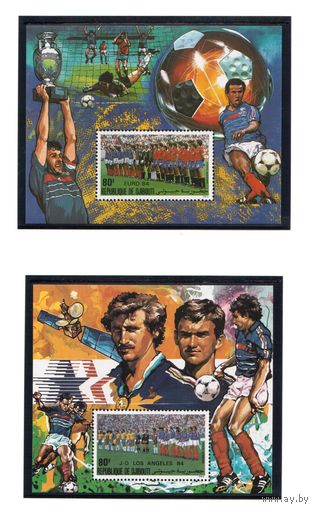 Джибути-1984 (Мих.БЛ.106-107) ** , Спорт, ЧЕ-1984, Футбол,