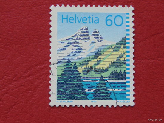 Швейцария 1993г. Горы.