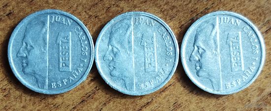 Испания 1 песета 1989, 1990, 1997