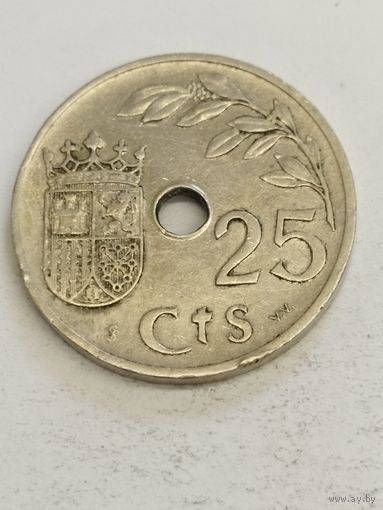 Испания 25 сентим 1937