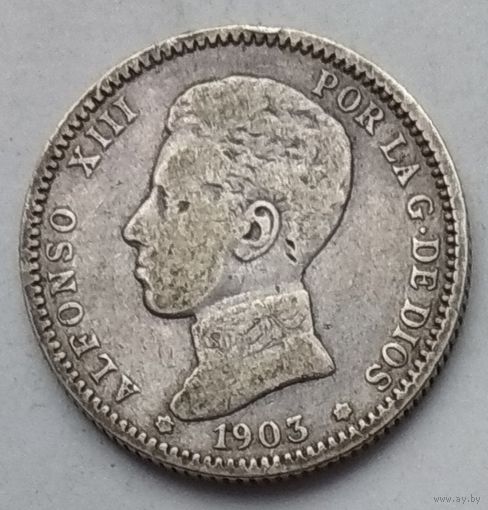 Испания 1 песета 1903 г.