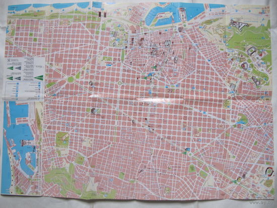 Карта Барселоны (60х40 см)
