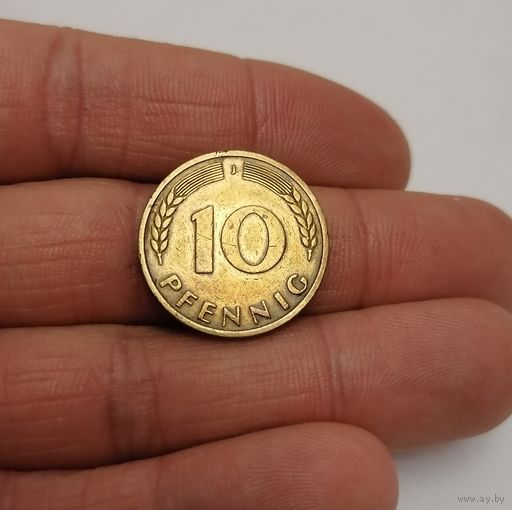 10 пфеннигов 1950г (J). Германия.