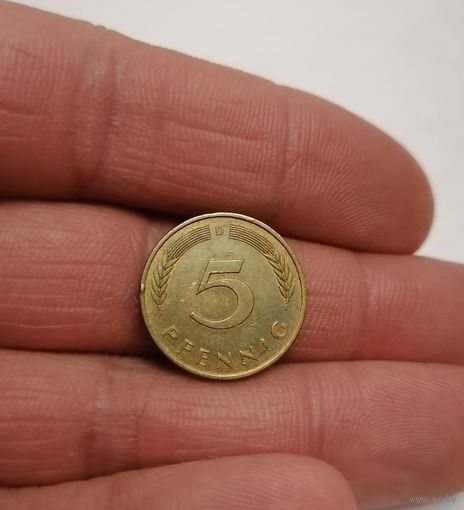5 пфеннигов 1990г. (D). Германия.