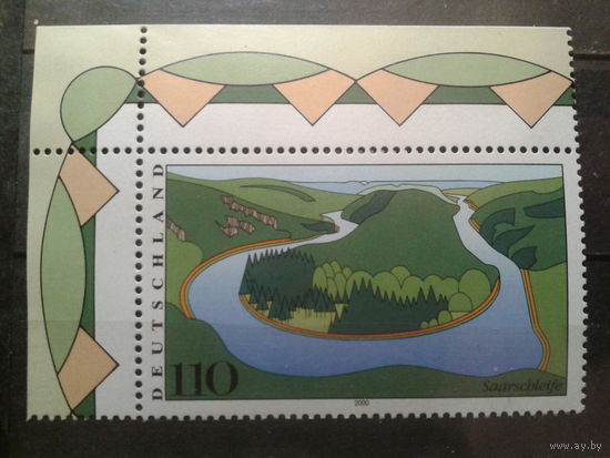 Германия 2000 пейзаж в Сааре, река** Михель-1,3 евро