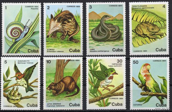 Куба 1984. Фауна  8 марок (2886-93)