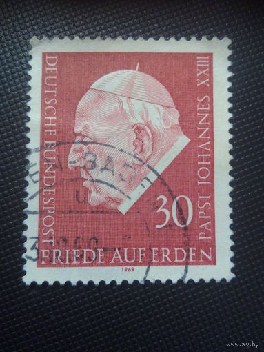 ФРГ. Иоанн23. 1969г. гашеная
