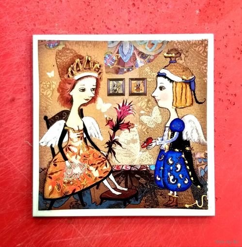 Плитка Керамическая * Изразец * Туфли для Ангела * Ручная Работа * 10 на 10 * PLAKART CERAMICS * Очень Красивая !