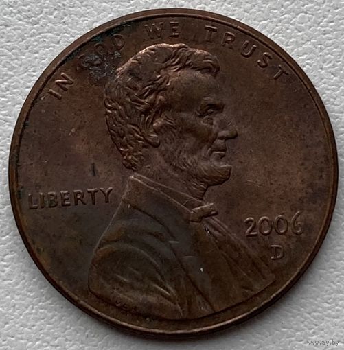 США 1 цент 2006 г. D