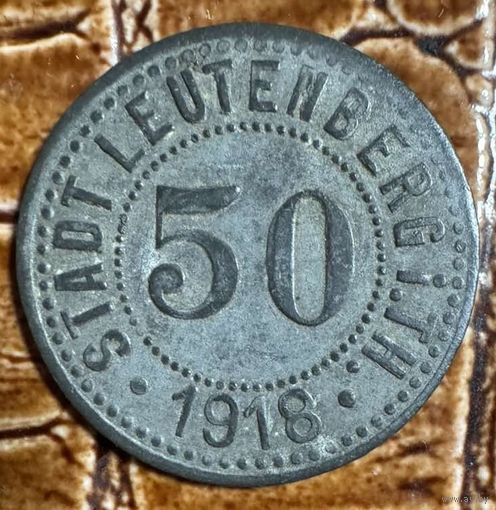 Монеты 50 пфеннигов 1918 год. Лойтенберг. Веймарская республика.