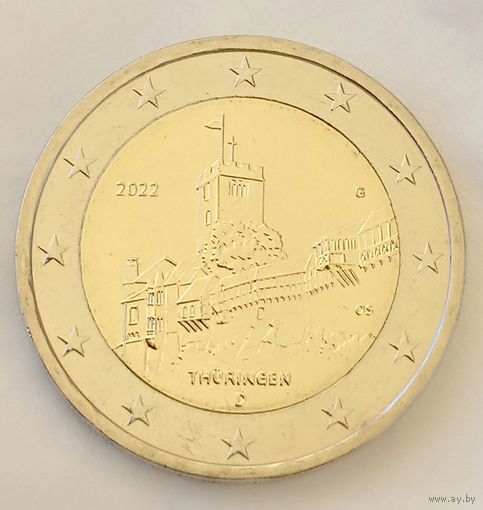 Германия 2 евро 2022 D. Тюрингия