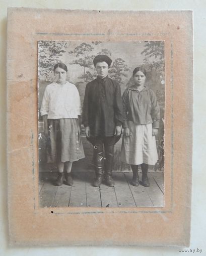 Фото дореволюционное "Трио", Зап. Беларусь, 20-е годы