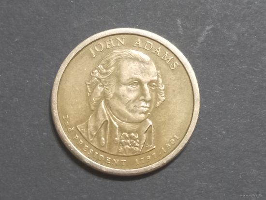 США. 1 доллар 2007 года. Дж. Адамс.