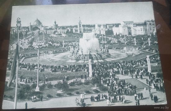 1955 год Москва ВСХВ Площадь Колхозов
