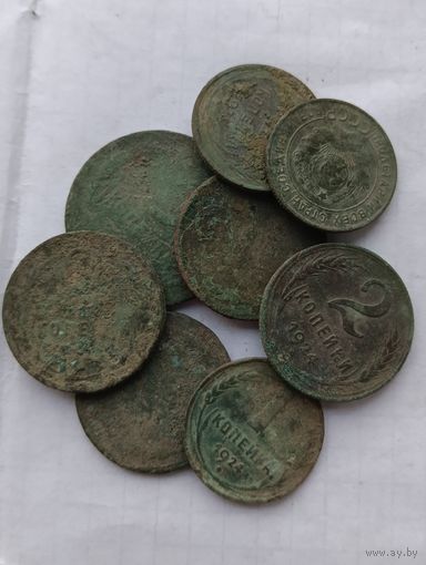 Кучка медных монет ранних советов