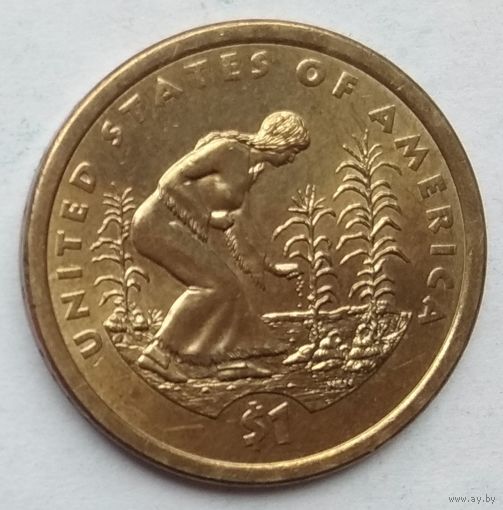США 1 доллар 2009 г. Посадка культур. Сакагавея