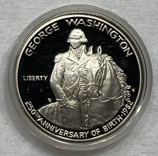 1/2 доллара 1952 Вашингтон США серебро 900 пробы в оригинальном футляре