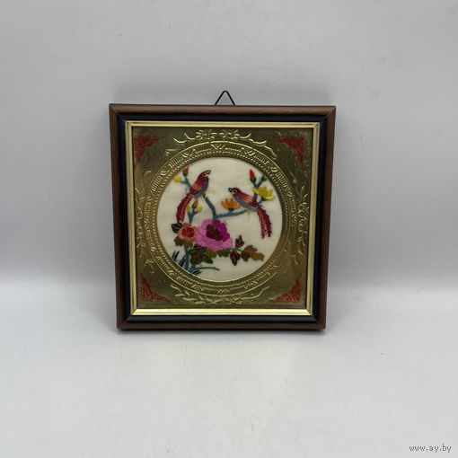 Панно ручной работы Райские птицы. Италия. 3762