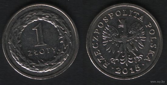 Польша y282 1 злотый 2015 год (mw) (_alb2