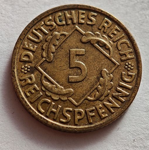 1936 год Германия 5 пфеннигов