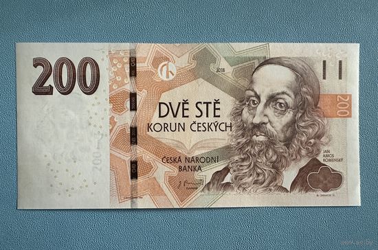 Чехия 200 крон 2018г. UNC!!!