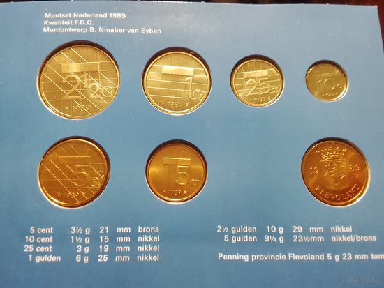 Набор коллекционных монет Нидерланды Голландия