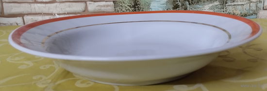 Тарелка суповая-10 СССР. Минский фарфоро-фаянсовый завод (Минск), 1968-1983 гг