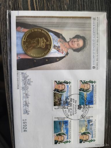 Turks& Caicos 5 crown 2992