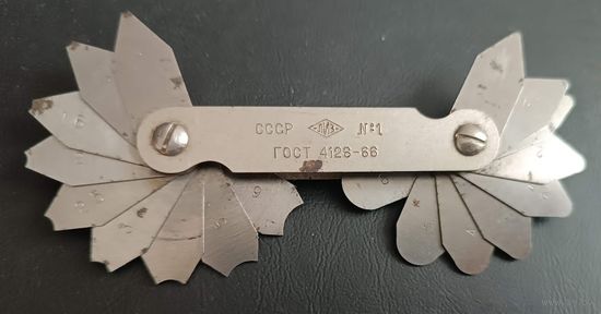 Радиусомер номер 1 от 1 мм до 6 мм