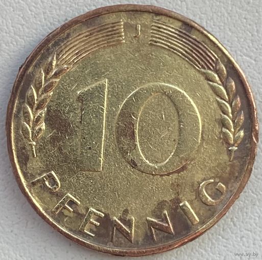 Германия 10 пфеннигов 1950 г. J