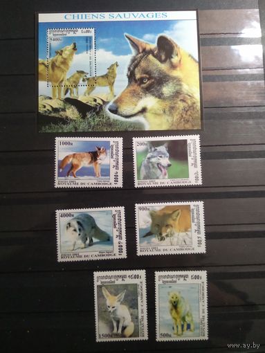 Камбоджа 2001 г. Лисы, волки.