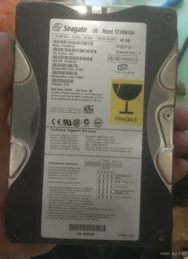 Seagate Barracuda ST340810A 40Gb IDE 3,5"