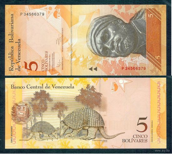 Венесуэла 5 боливар 2014 год, UNC