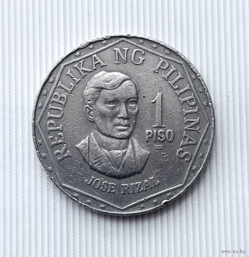 1 писо 1981 года Филиппины. Республика Филиппины. Красивая родная патина! Единственная на аукционе!