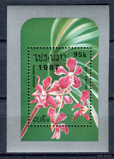 Лаос - 1987г. - Орхидеи - полная серия, MNH [Mi bl. 118] - 1 блок