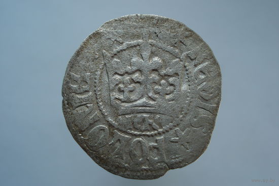 Полугрош, Казимир IV Ягеллончик. Под короной буквы МК. Редкий!