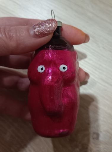 Елочные игрушки, стекло, слон