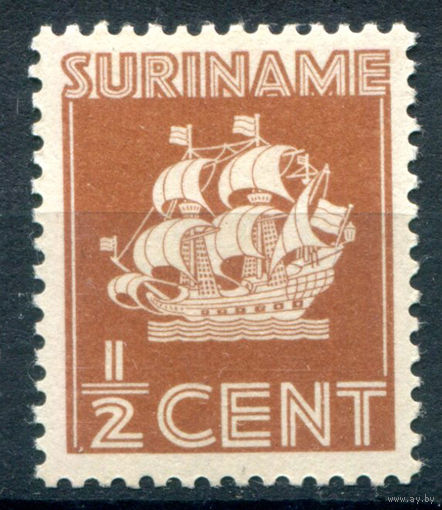 Нидерландские колонии - Суринам - 1936/39г. - нидерландский корабль, 1/2 с - 1 марка - MLH [Mi 177]. #3-WB-87-A-1