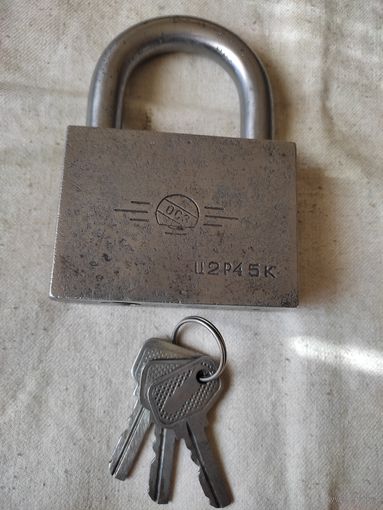 Замок навесной СССР, 3 ключа, реставрация. См. описание.