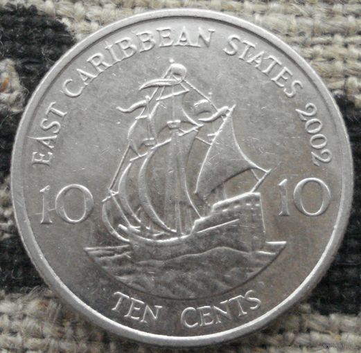 10 центов 2002 Восточные Карибы