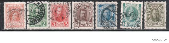 Россия-1913 (Заг.109-117)  гаш ,  20-й выпуск, 300-летие Романовых, 7 марок