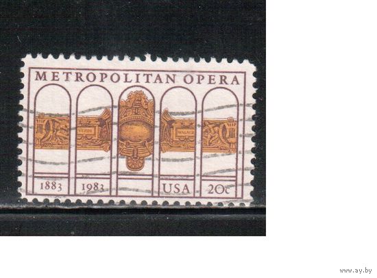 США-1983, (Мих.1652) , гаш. , Театр (одиночка),
