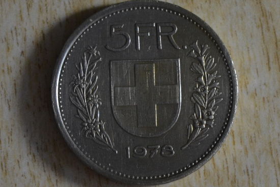 Швейцария 5 франков 1978