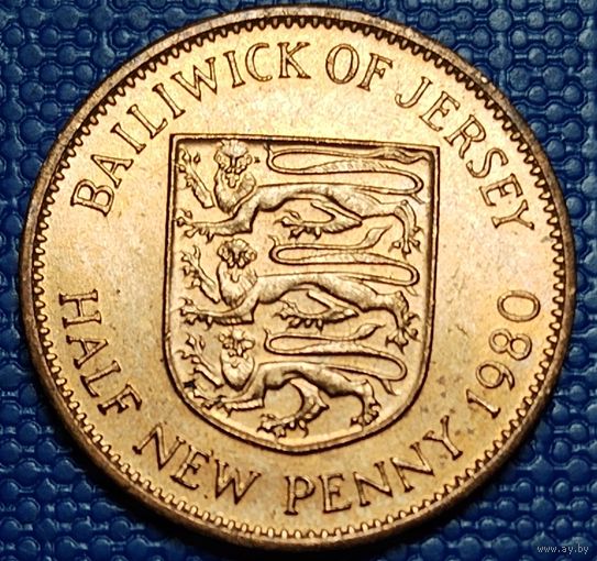 Джерси 1/2 нового пенни 1980 г.