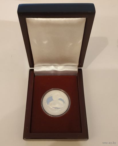 Футляр для 1 монеты 1 руб. CuNi или 10 руб., Ag с капсулами 37.00 mm деревянный