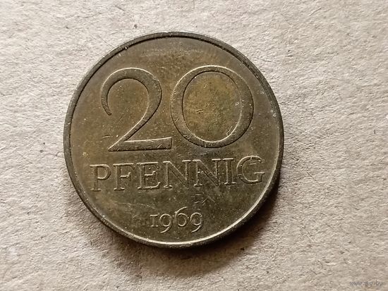 ГДР 20 пфеннигов, 1969г. (D-35)